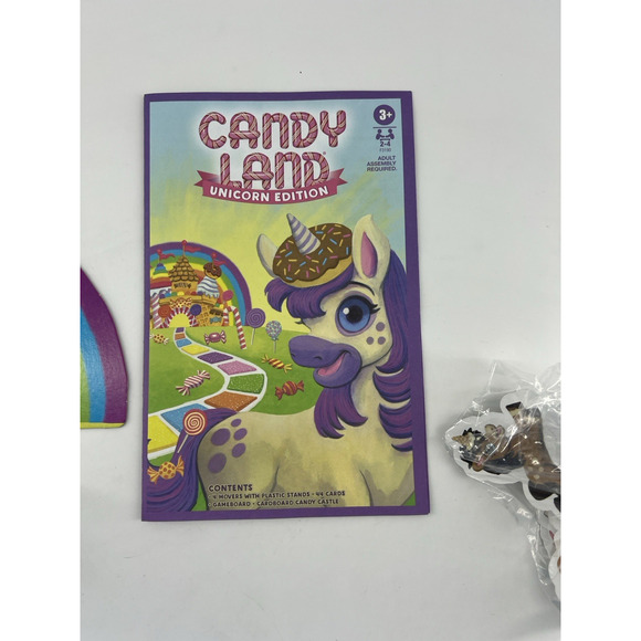 Candy Land Unicorn Edition Preschool Board Game Complete Gifts for Kids - Picture 4 of 6